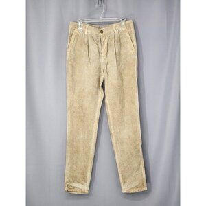 Monochrome Trousers Size 28 (31) Tan Pants Distressed Italian Fabric Art To Wear